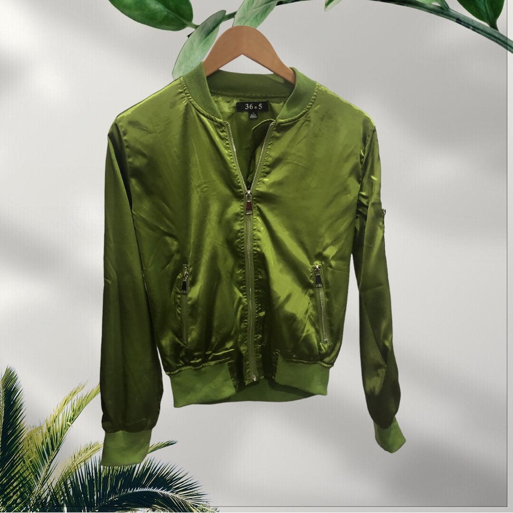 36.5 Lime Green Bomber Jacket
